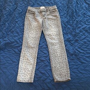 Gianni Bini Leopard Print Gray Jeans